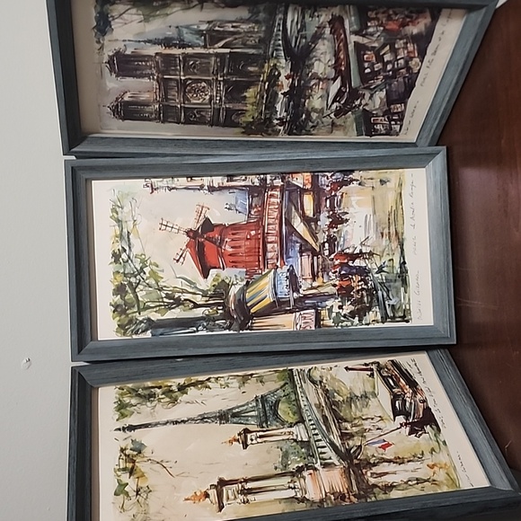 Stunning Set of Three Framed Parisian Art Prints - Picture 8 of 11